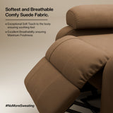 Comfy Rocking Revolving and Recline 1 Seater Recliner Sofa with Soft Suede Fabric