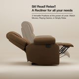 Comfy Rocking Revolving and Recline 1 Seater Recliner Sofa with Soft Suede Fabric