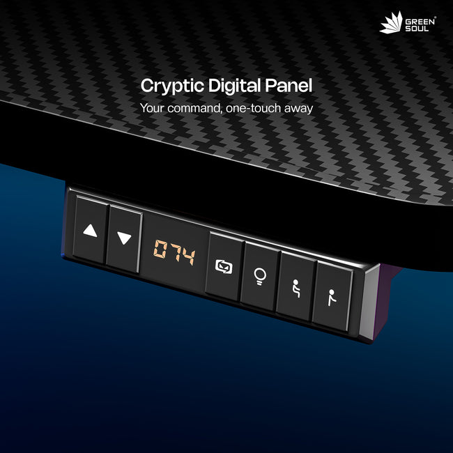 Phantom Gaming Height Adjustable Table with Smart Cable Routing and Inbuilt Monitor Riser