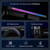 Phantom Gaming Height Adjustable Table with Smart Cable Routing and Inbuilt Monitor Riser