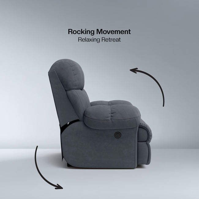 Shangri-La Rocking, Revolving and Recline Single Seater Electric Recliner Sofa