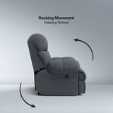 Shangri-La Rocking, Revolving and Recline Single Seater Electric Recliner Sofa