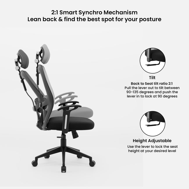 Green Soul Yoga High Back Mesh Office Chair Efficient Chairs Green Soul Ergonomics