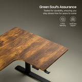 Green Soul Oasis L-Shape Premium Height Adjustable Table with Dual Motors