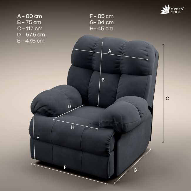Green Soul® Shangri-La Single Seater Electric Recliner Sofa