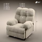 Green Soul Shangri-La Rocking, Revolving and Recline Single Seater Electric Recliner Sofa