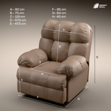Green Soul Shangri-La Rocking, Revolving and Recline Single Seater Electric Recliner Sofa