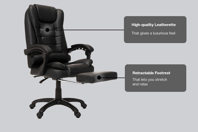 Green Soul Renewed Urbane Premium Leatherette Executive Chair Renewed Green Soul Ergonomics   