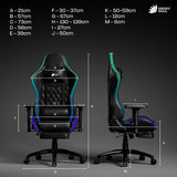 Green Soul Ghost RGB Ergonomic Gaming Chair Premium PU Leather Upholstery with Diamond Stitching