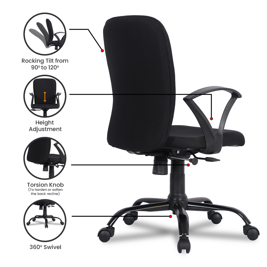 Buy SeoulX Mid Back Basic Chair Online GreenSoul