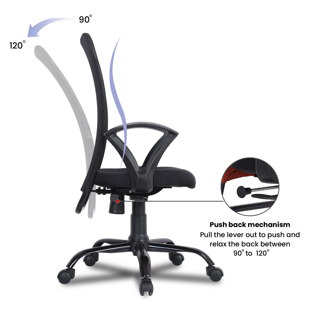 Buy SeoulX Mid Back Basic Chair Online GreenSoul