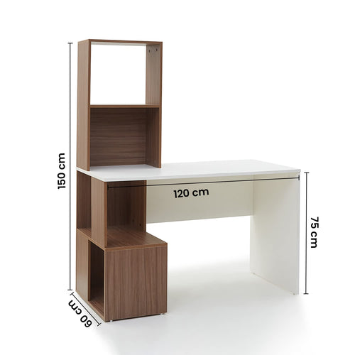 Renewed Vermont Study Table - Frosty White  Green Soul Ergonomics   
