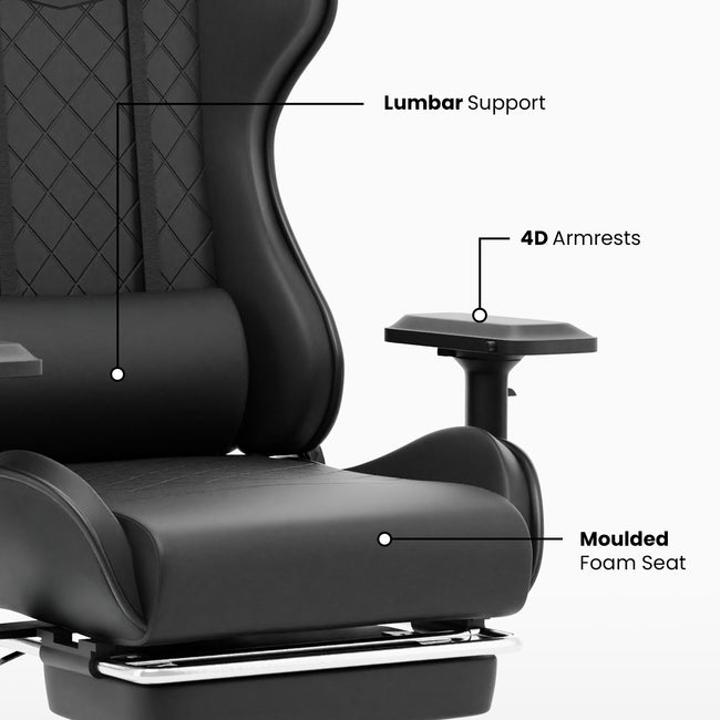 Green Soul Renewed Ghost Gaming Chair With Integrated Footrest