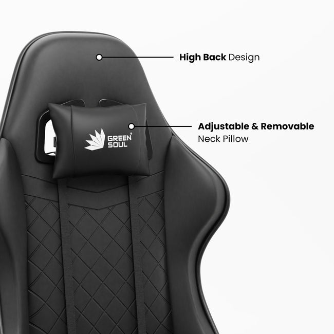 Green Soul Renewed Ghost Gaming Chair With Integrated Footrest