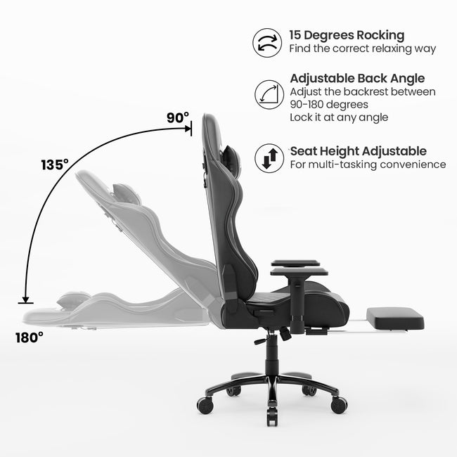 Green Soul Renewed Ghost Gaming Chair With Integrated Footrest