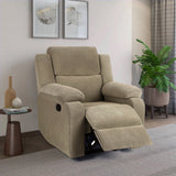 Green Soul Comfy Fabric Single Seater Recliner Recliner Green Soul Ergonomics Brown  