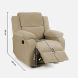 Green Soul Comfy Fabric Single Seater Recliner Recliner Green Soul Ergonomics   
