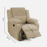 Green Soul Comfy Fabric Single Seater Recliner Recliner Green Soul Ergonomics   