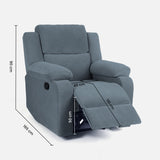 Green Soul Comfy Fabric Single Seater Recliner Recliner Green Soul Ergonomics   