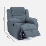 Green Soul Comfy Fabric Single Seater Recliner Recliner Green Soul Ergonomics   