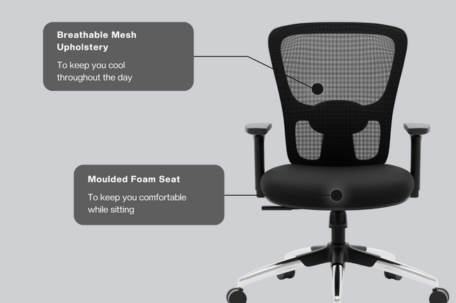 Green Soul Jupiter Superb Mid Back Mesh Office Chair Efficient Chairs Green Soul Ergonomics   
