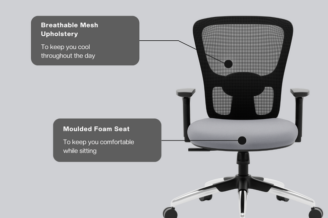 Green Soul Jupiter Superb Mid Back Mesh Office Chair Efficient Chairs Green Soul Ergonomics   
