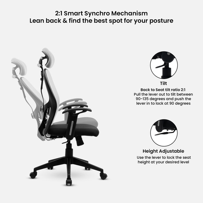 Green Soul Yoga High Back Mesh Office Chair Efficient Chairs Green Soul Ergonomics   