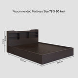 Green Soul Maybelle Queen bed with headboard & Box Storage furniture Green Soul Ergonomics   