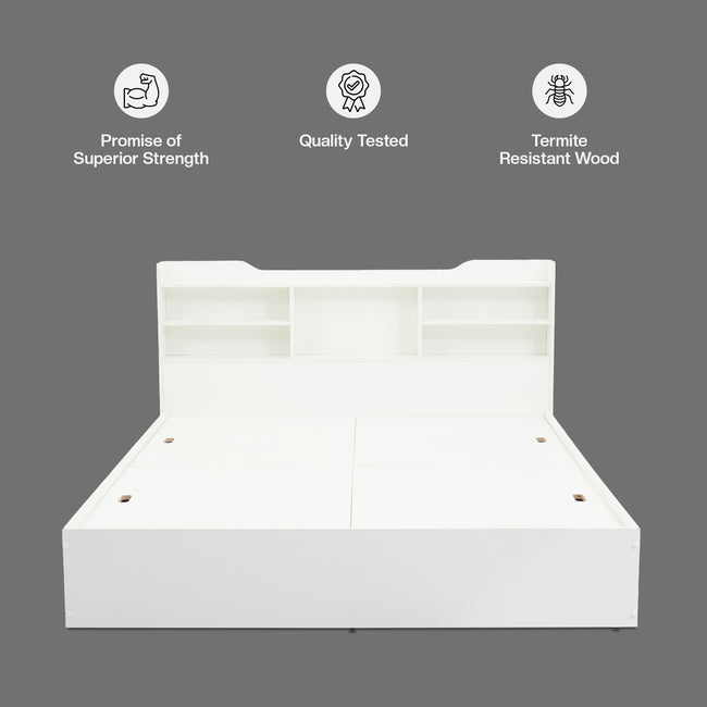 Green Soul Maybelle Queen bed with headboard & Box Storage furniture Green Soul Ergonomics   