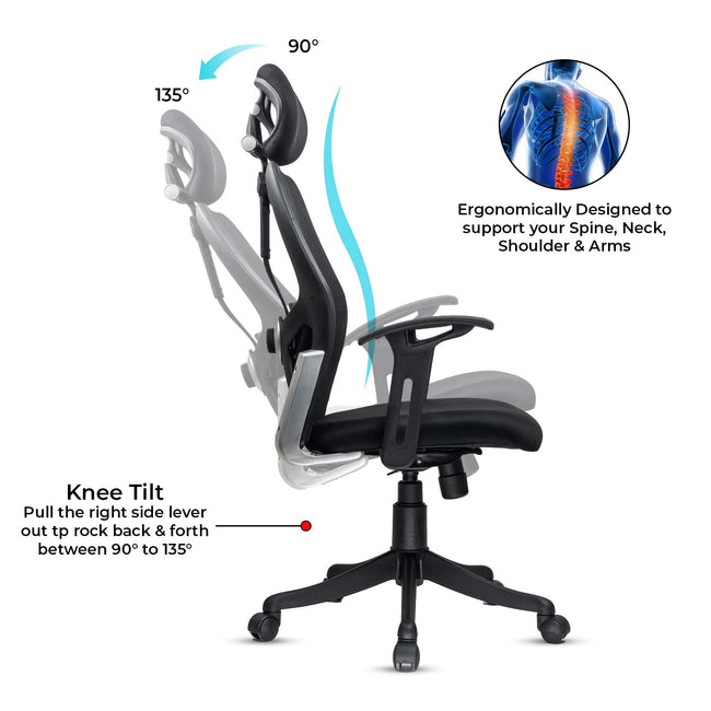 Green Soul Renewed New York Go High Back Mesh Office Chair Renewed Green Soul Ergonomics   