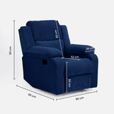 Green Soul Comfy Fabric Single Seater Recliner