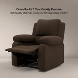 Laze (R3) Single Seater Electric Recliner Sofa with Soft Suede Fabric
