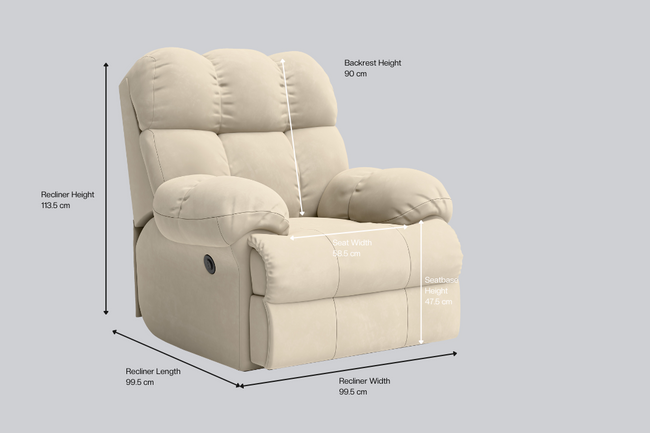 Shangri-La Rocking, Revolving and Recline Single Seater Electric Recliner Sofa