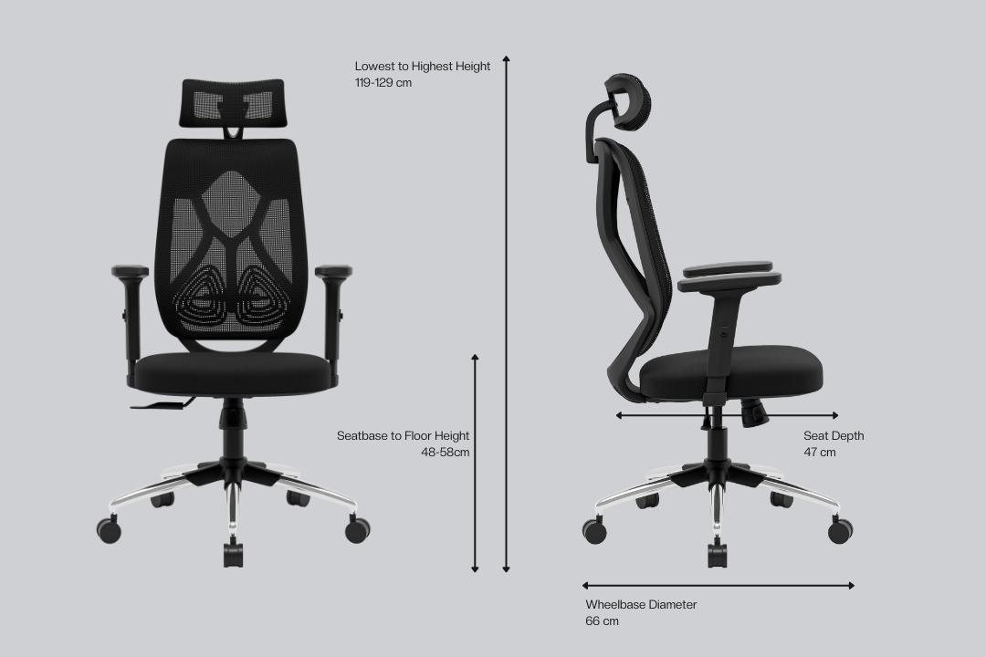 Green Soul Renewed Zodiac Lite High Back Mesh Office Chair