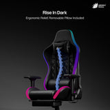 Green Soul Ghost RGB Ergonomic Gaming Chair Premium PU Leather Upholstery with Diamond Stitching