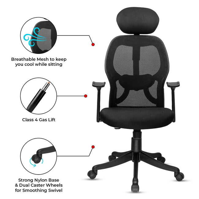 Green Soul Renewed New York Go High Back Mesh Office Chair Renewed Green Soul Ergonomics   