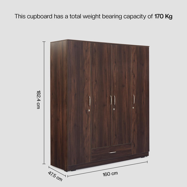 Green Soul Avalon 4-Door Wardrobe