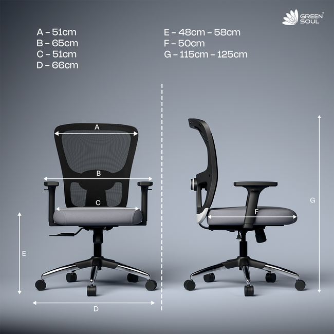 Green Soul Jupiter Superb Mid Back Mesh Office Chair