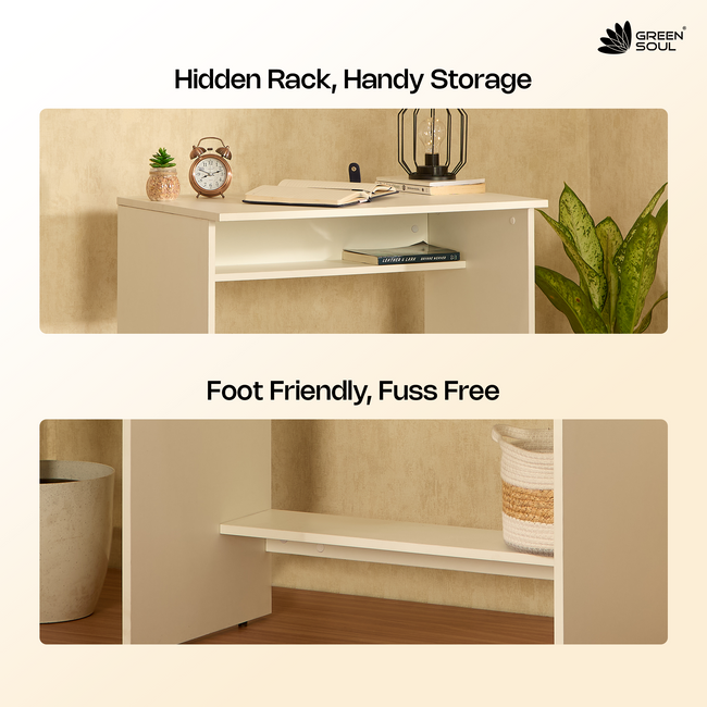 Green Soul Seine Study Table for Home & Office | 75cm | IS 3087 Certified