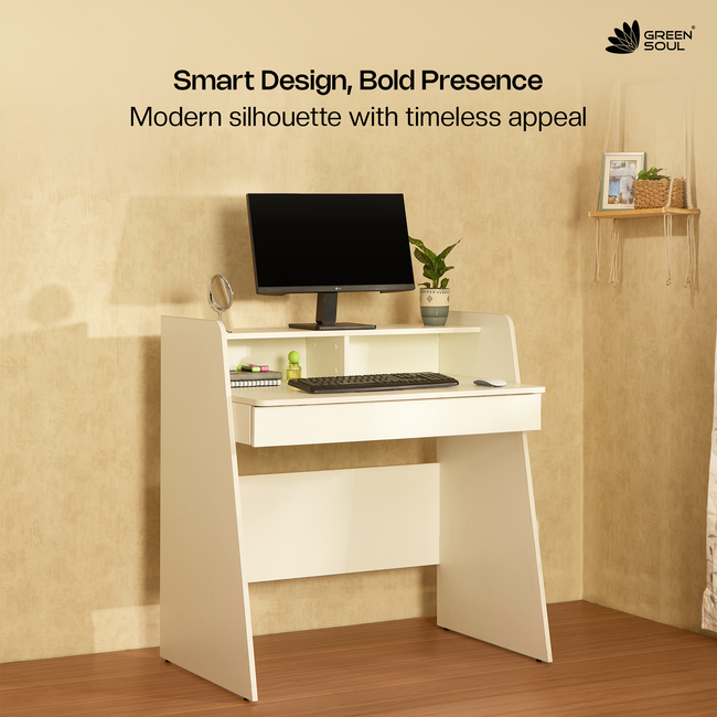Green Soul Ripple Study Table for Home & Office |  3ft Wide | IS 3087 Certified