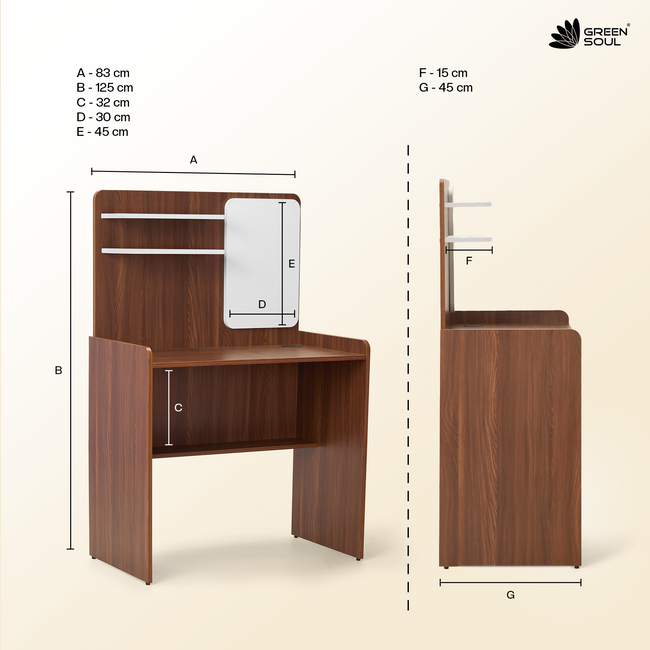Green Soul Dora Study Table for Home & Office | IS 3087 Certified
