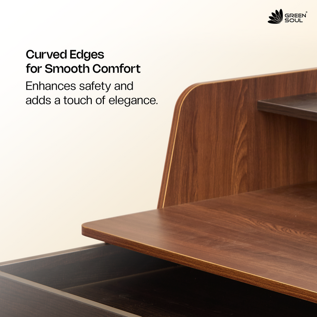 Green Soul Ripple Study Table for Home & Office |  3ft Wide | IS 3087 Certified