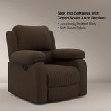 Laze (R1) Single Seater Electric Recliner Sofa with Soft Suede Fabric