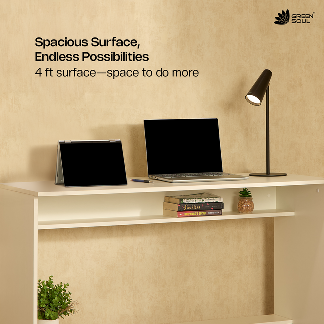 Green Soul Seine Study Table for Home & Office | 120cm | IS 3087 Certified