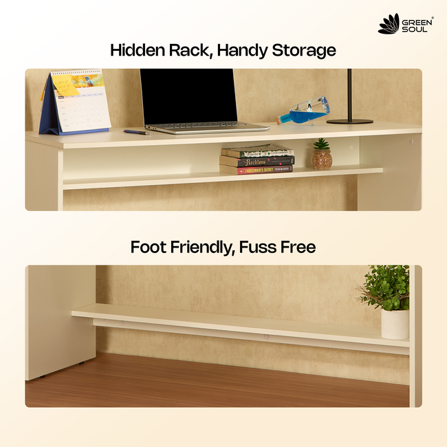 Green Soul Seine Study Table for Home & Office | 120cm | IS 3087 Certified