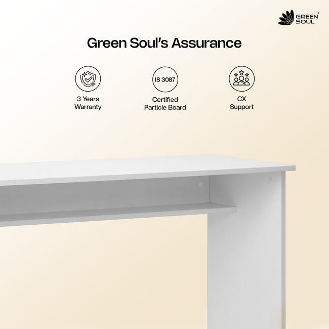 Green Soul Seine Study Table for Home & Office | 120cm | IS 3087 Certified
