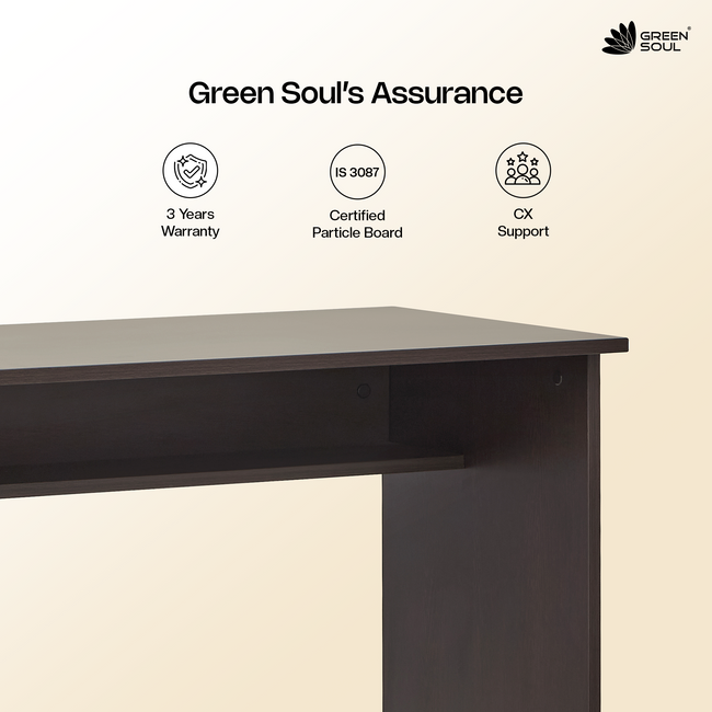 Green Soul Seine Study Table for Home & Office | 120cm | IS 3087 Certified