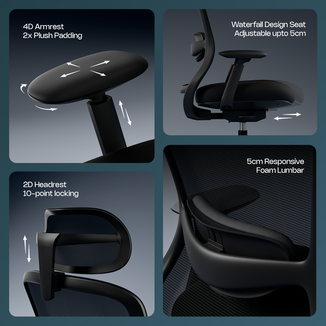 Galaxy Design-Led Ergonomic Precision Intelli-Adapt Recline Office Chair