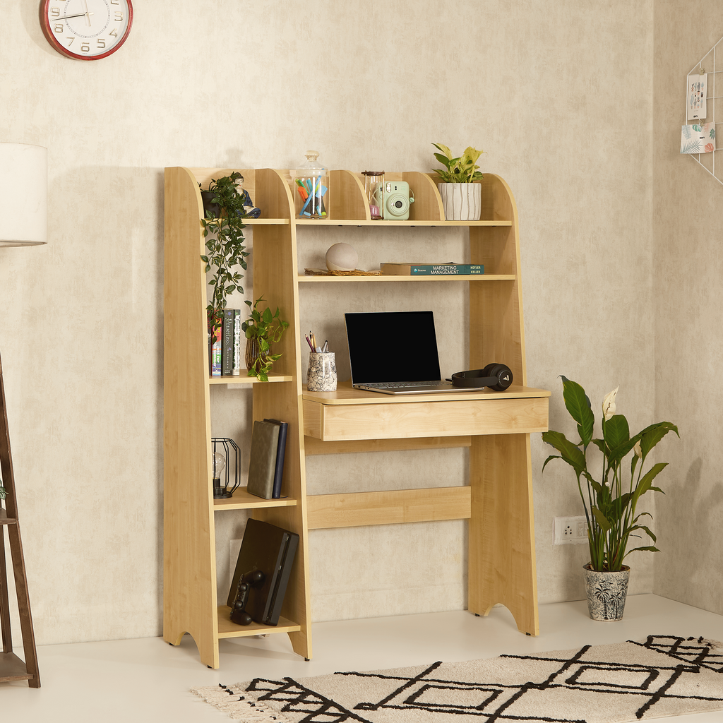 Buy Minimalist Study Table for Small Rooms | Oaklyn Study Table | Green ...