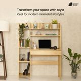 Oaklyn Study Table, 3.4 ft Engineered Wood Desk with Open Backless Design